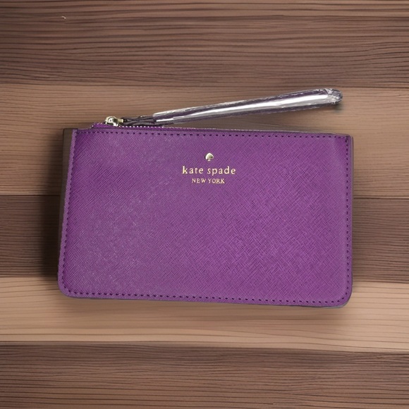 NEW Kate Spade Purple Wristlet, Hard to Find Color, NWT Great Gift - Picture 2 of 7